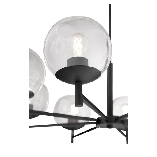 Lyon 8 Light Chandelier in Matte Black