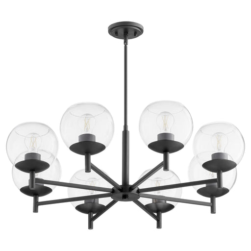 Lyon 8 Light Chandelier in Matte Black