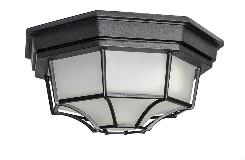 Crown Hill 1 Light LED Outdoor Ceiling Mount in Black
