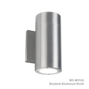 Vessel 2-Light Outdoor Wall Sconce in Brushed Aluminum