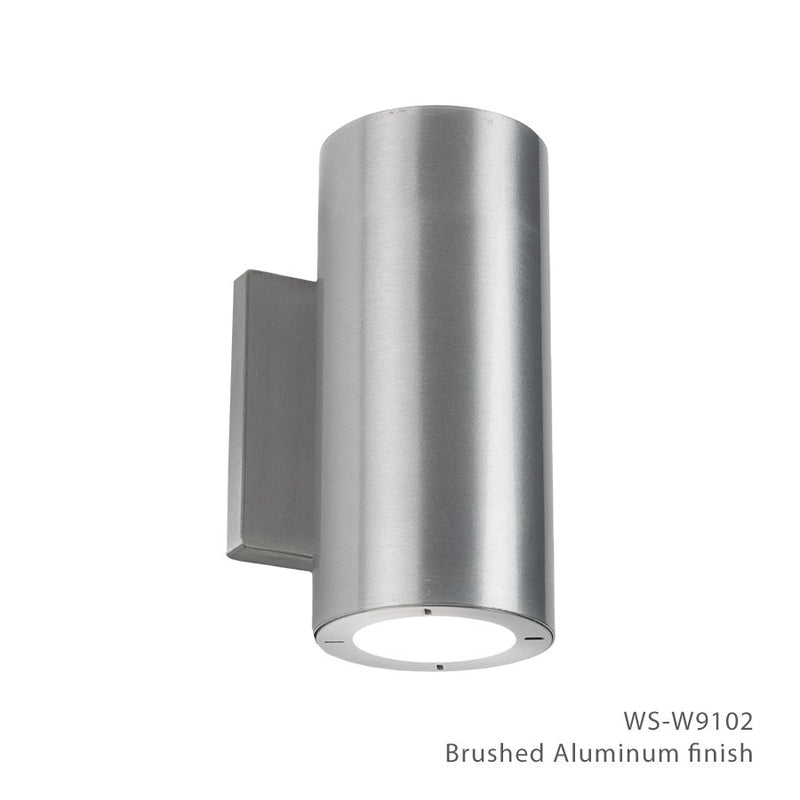 Vessel 2-Light Outdoor Wall Sconce in Brushed Aluminum