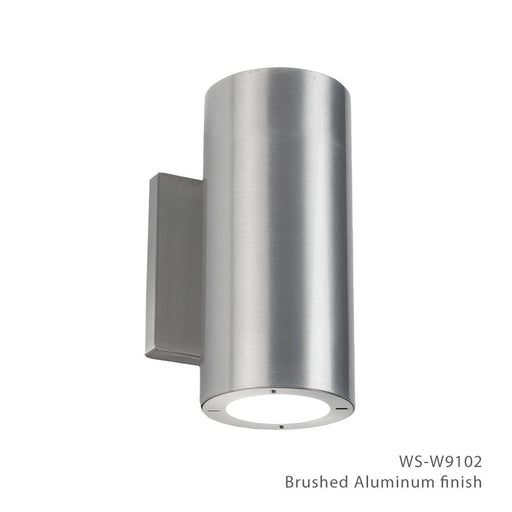 Vessel 2-Light Outdoor Wall Sconce in Brushed Aluminum