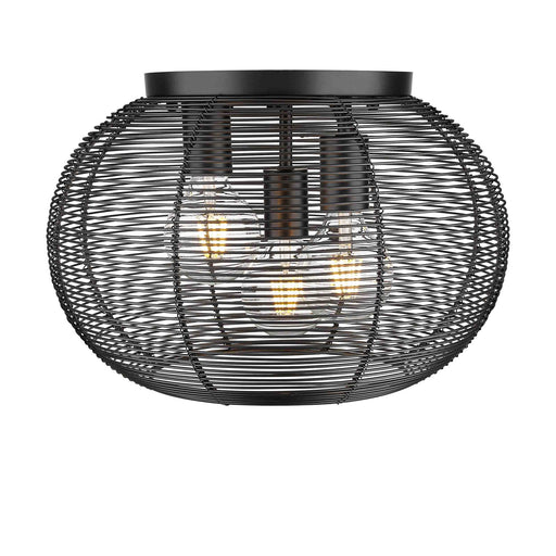 Calypso 3-Light Flush Mount in Matte Black