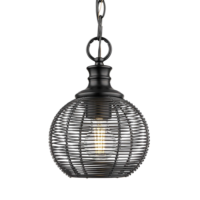 Calypso 8" Mini Pendant in Matte Black