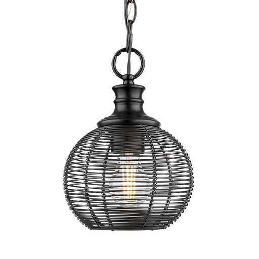 Calypso 8" Mini Pendant in Matte Black