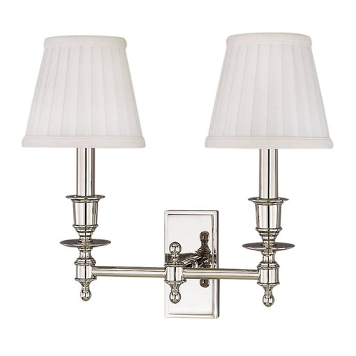 Ludlow 2-Light Wall Sconce in Polished Nickel