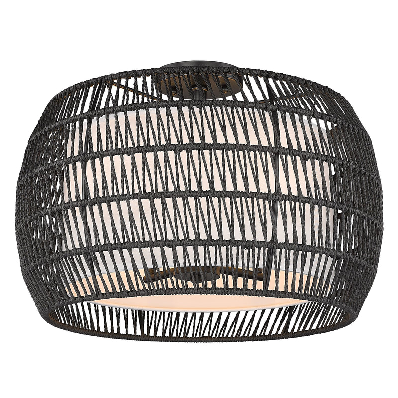 Everly 4-Light Semi-Flush Mount in Matte Black