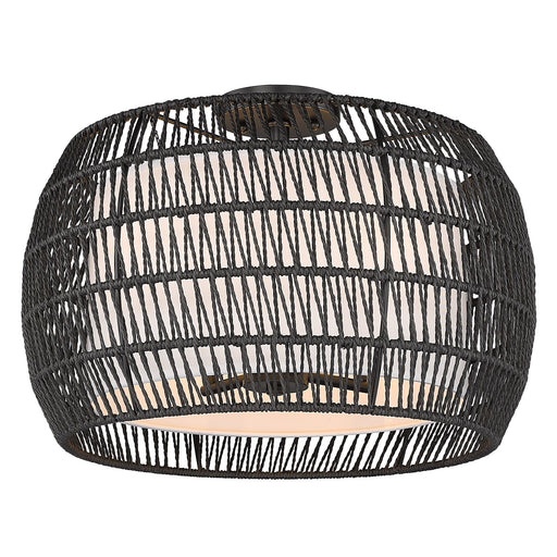 Everly 4-Light Semi-Flush Mount in Matte Black