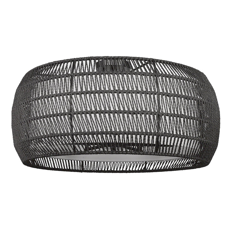 Everly 6-Light Semi-Flush Mount in Matte Black