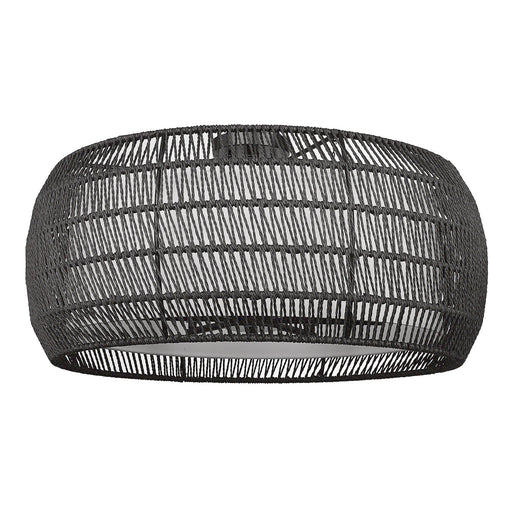 Everly 6-Light Semi-Flush Mount in Matte Black