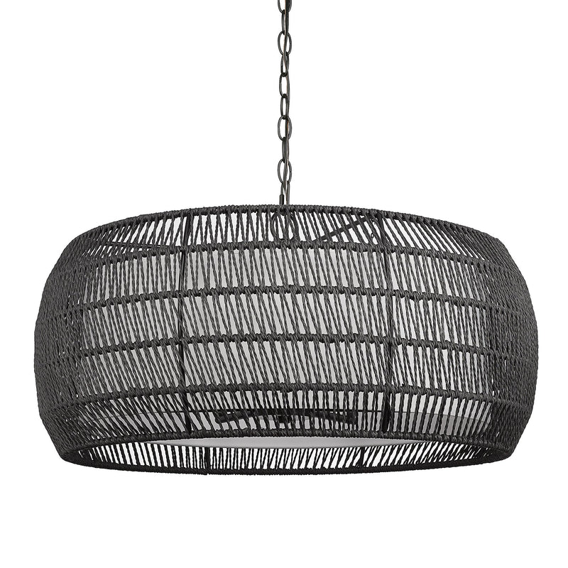 Everly 6-Light Pendant in Matte Black