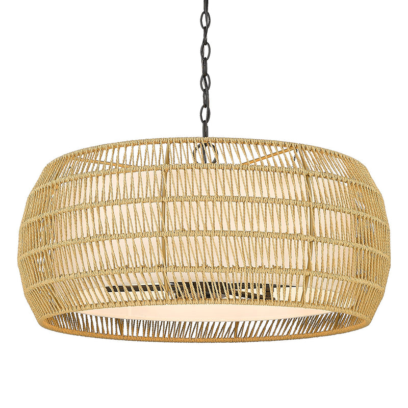 Everly 6-Light Pendant in Matte Black