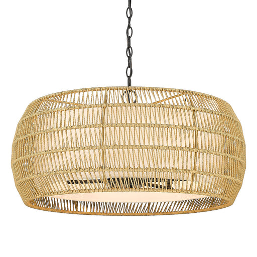 Everly 6-Light Pendant in Matte Black