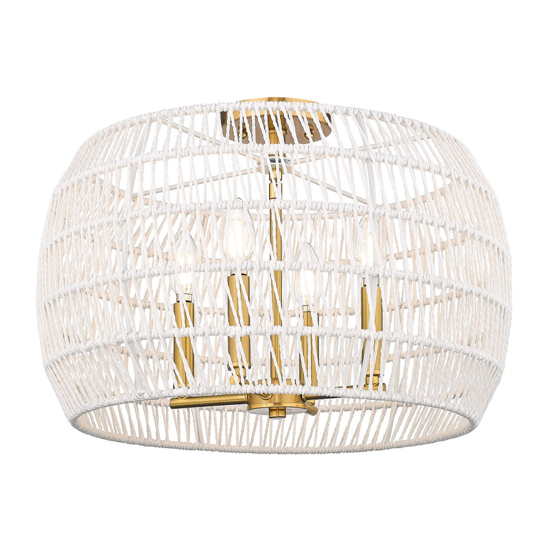 Ellie 4-Light Semi-Flush Mount in Modern Brushed Gold