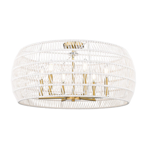 Ellie 6-Light Semi-Flush Mount in Modern Brushed Gold