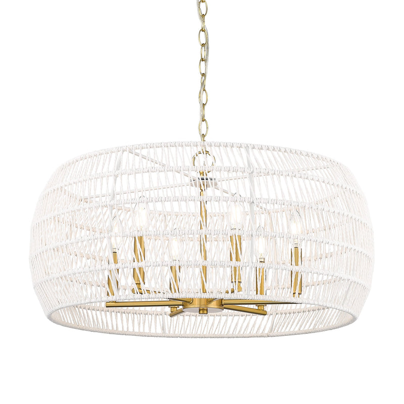 Ellie 6-Light Chandelier in Modern Brushed Gold