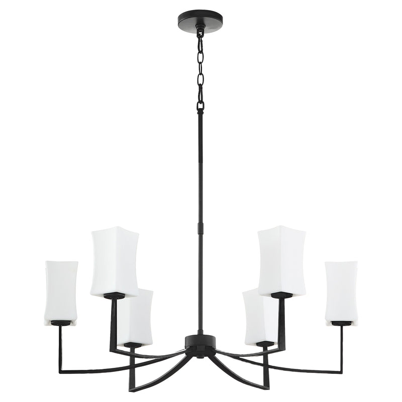 Ayala 6 Light Chandelier in Matte Black