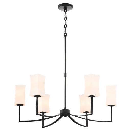 Ayala 6 Light Chandelier in Matte Black