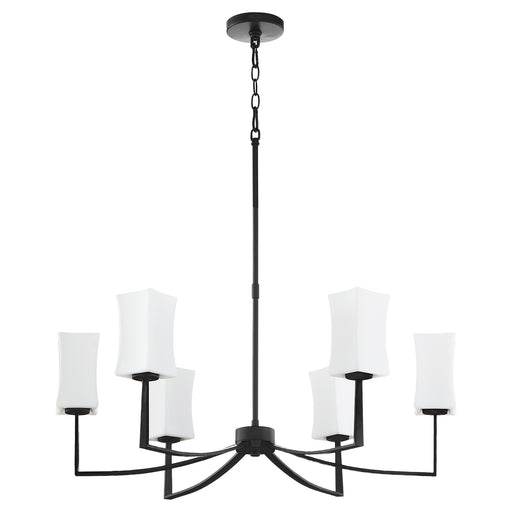 Ayala 6 Light Chandelier in Matte Black