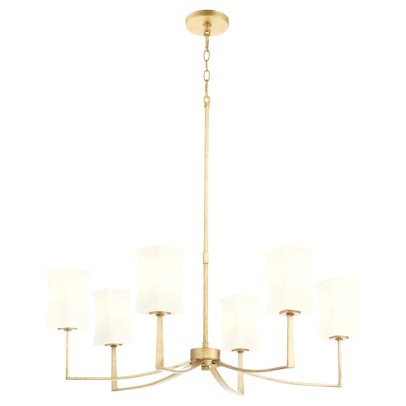 Ayala 6 Light Chandelier in Gold Leaf