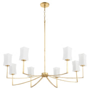 Ayala 8 Light Chandelier in Gold Leaf