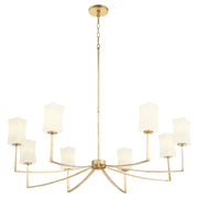 Ayala 8 Light Chandelier in Gold Leaf