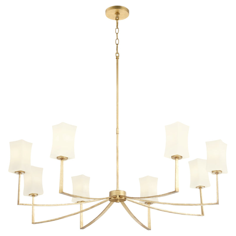 Ayala 8 Light Chandelier in Gold Leaf