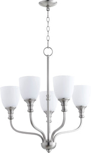 Richmond 5 Light Chandelier in Satin Nickel