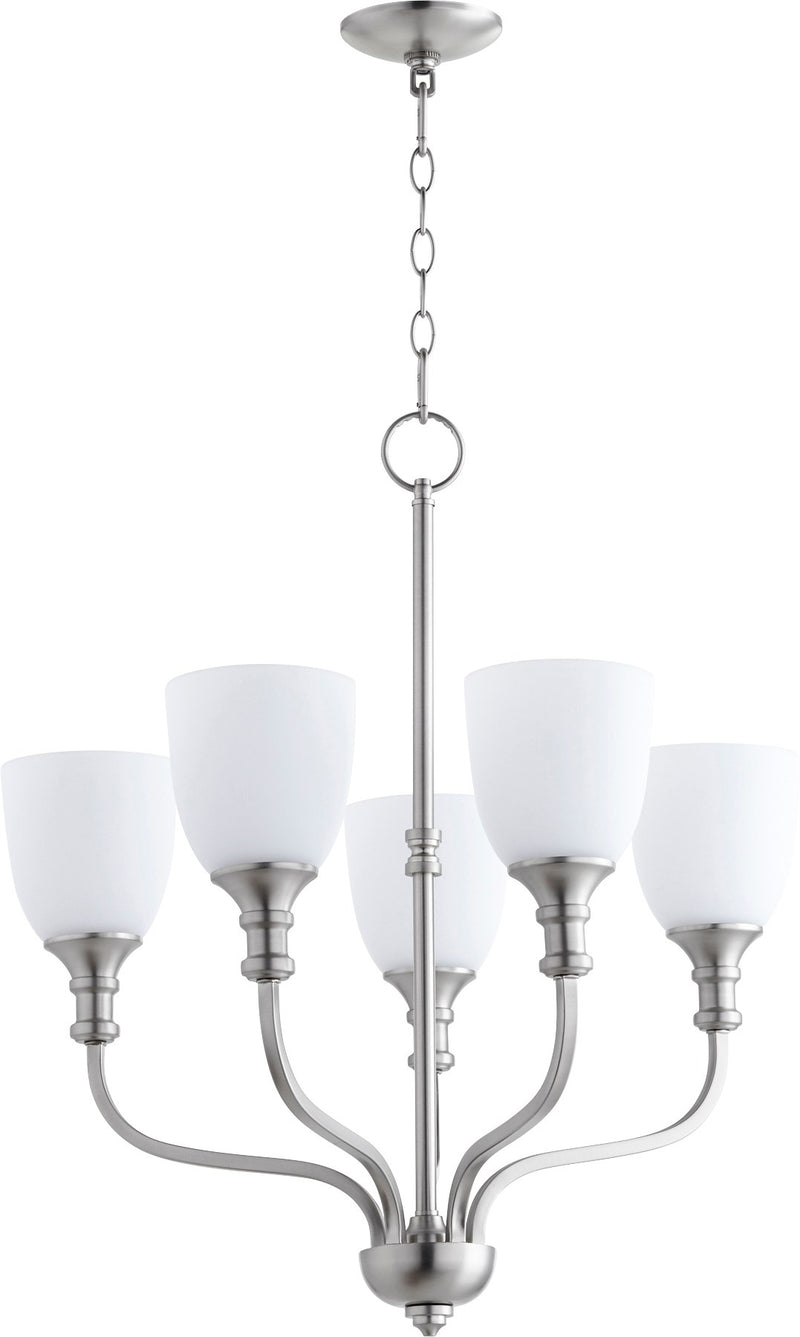 Richmond 5 Light Chandelier in Satin Nickel