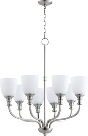 Richmond 8 Light Chandelier in Satin Nickel