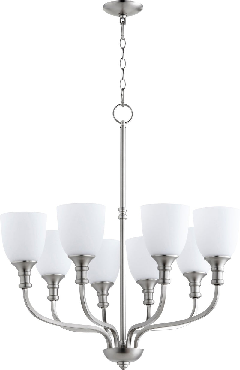 Richmond 8 Light Chandelier in Satin Nickel