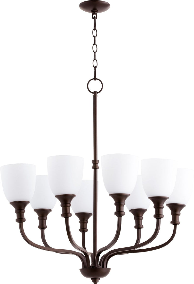 Richmond 8 Light Chandelier in Oiled Bronze