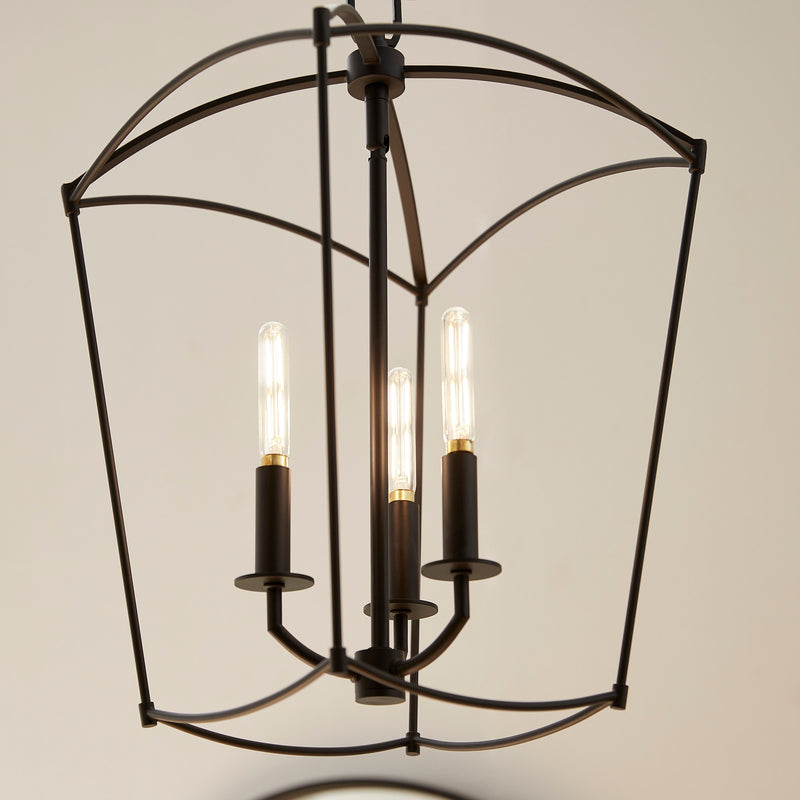 Mantle 3 Light Mini Chandelier in Matte Black