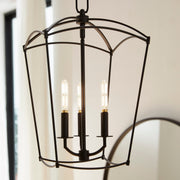 Mantle 3 Light Mini Chandelier in Matte Black