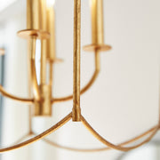Mantle 4 Light Mini Chandelier in Gold Leaf