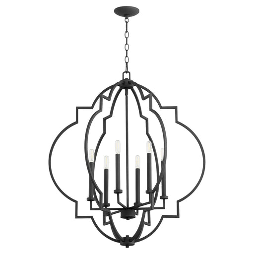 Dublin 30" 6 Light Chandelier in Textured Black