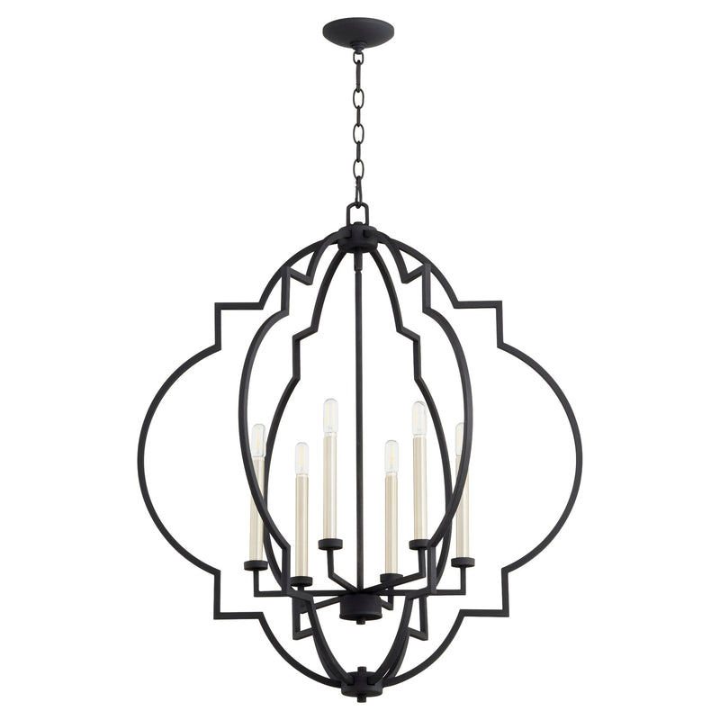 Dublin 30" 6 Light Chandelier in Textured Black