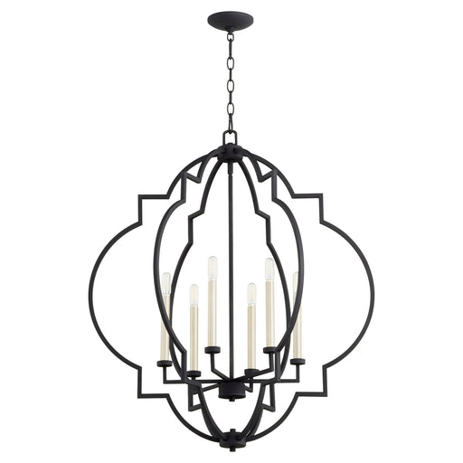 Dublin 30" 6 Light Chandelier in Textured Black