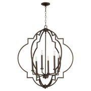 Dublin 30" 6 Light Chandelier in Oiled Bronze