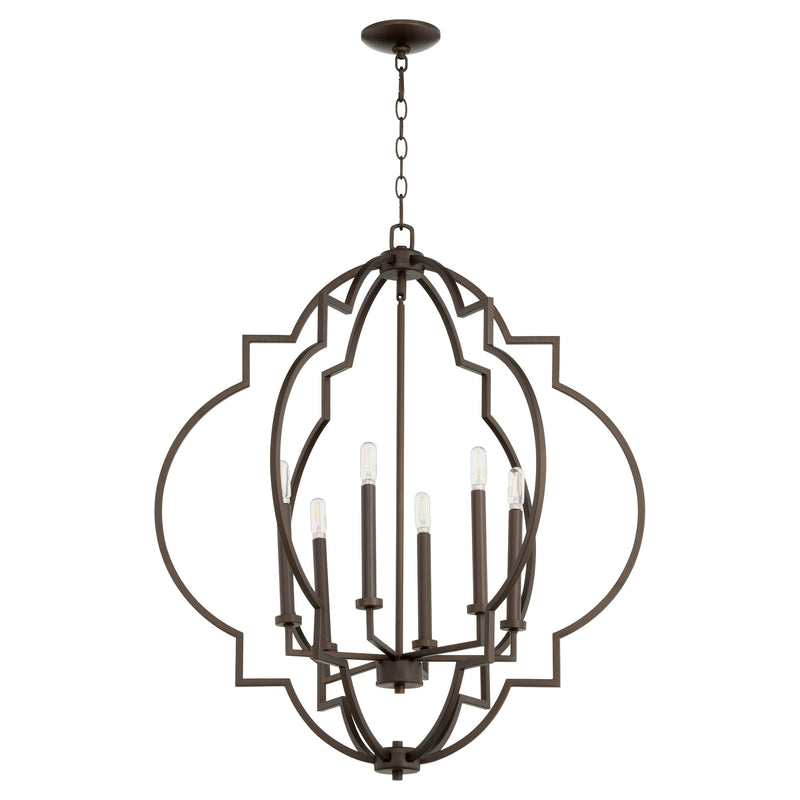 Dublin 30" 6 Light Chandelier in Oiled Bronze
