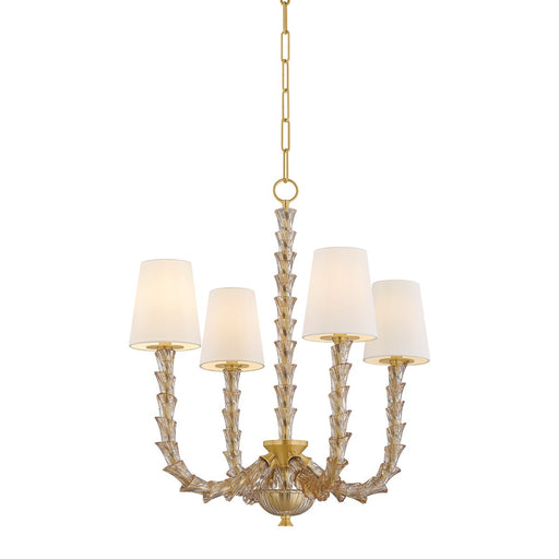 Calumet 4-Light Chandelier in Aged Brass