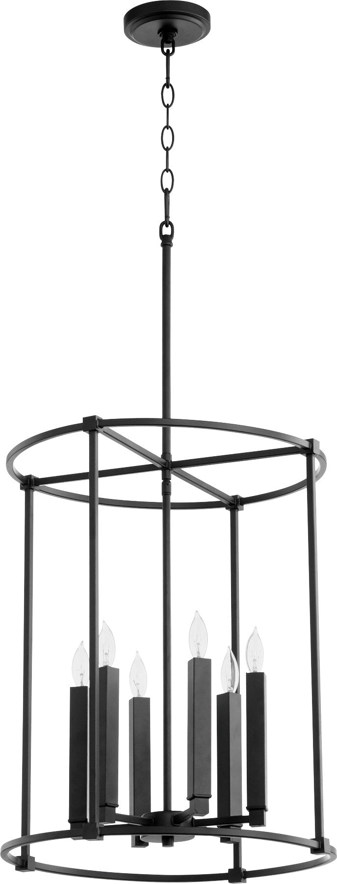 Olympus 6 Light Mini Chandelier in Textured Black
