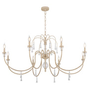 Clasica 8 Light Chandelier in WSH OAK