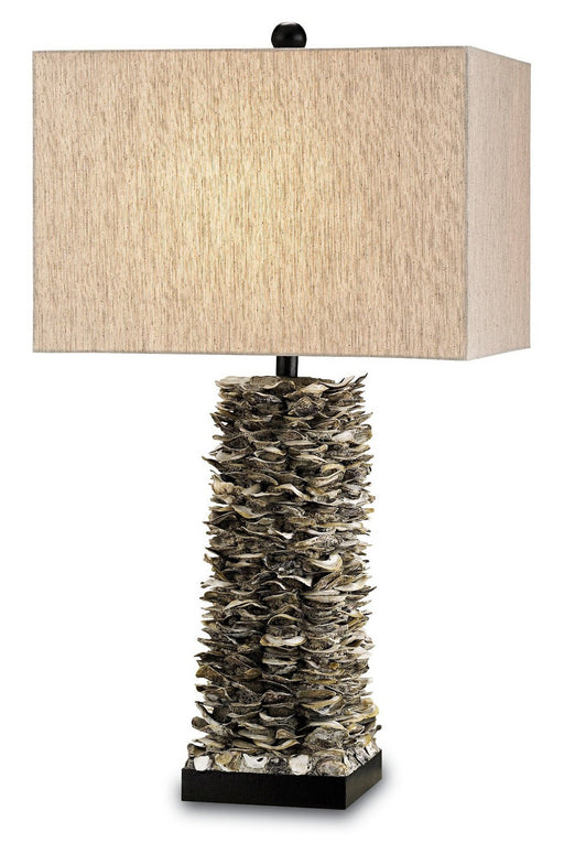Villamare Table Lamp in Natural/Satin Black