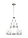 Jonah Nine Light Chandelier in Satin Nickel / Chrome