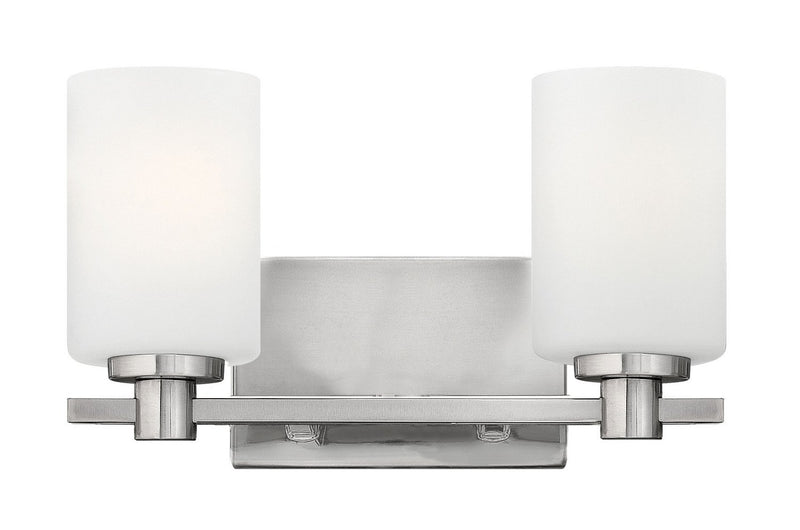 Karlie 2-Light Bath Vanity Light in Brushed Nickel