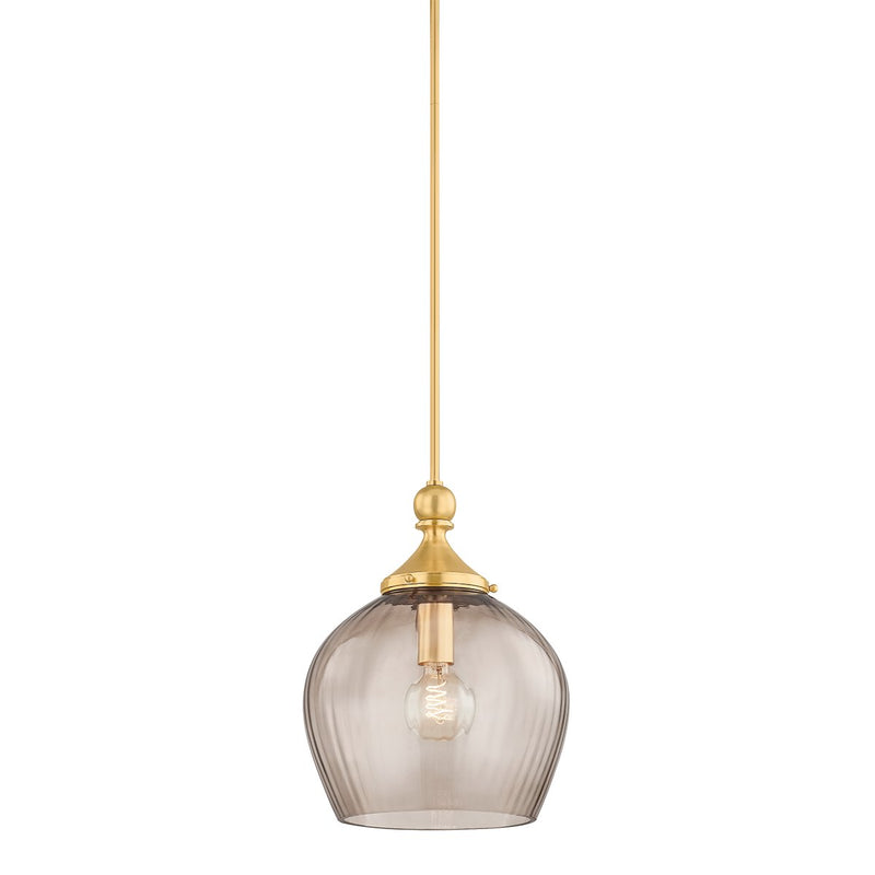 Chatton Small Pendant in Aged Brass
