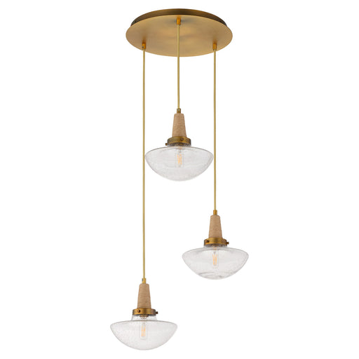 Stockport 3 Light Pendant in Brushed Brass
