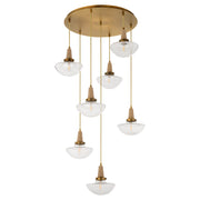 Stockport 7 Light Pendant in Brushed Brass