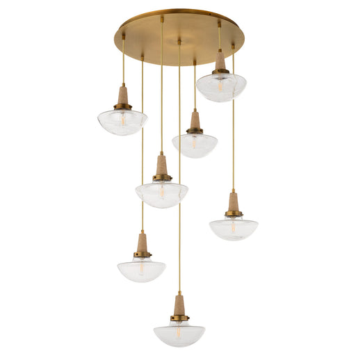 Stockport 7 Light Pendant in Brushed Brass